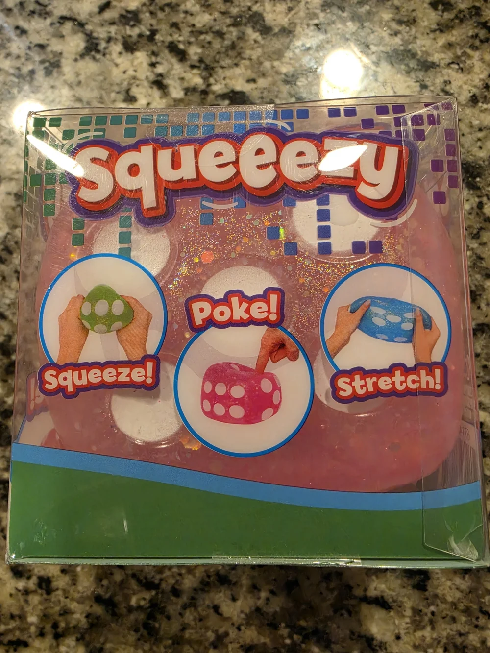 Pink Glitter Big Dice 🎲 Squishy
